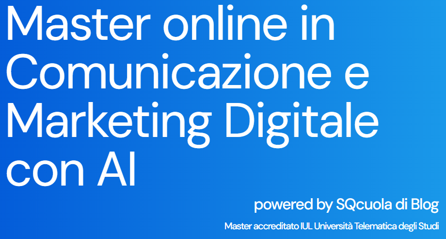 Master in Comunicazione e Marketing Digitale con AI